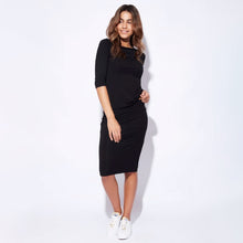 Load image into Gallery viewer, Whitney Bamboo Midi Tube Skirt Black