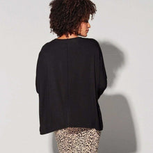 Load image into Gallery viewer, Stella Bamboo Slouch Tee Sleeved Black