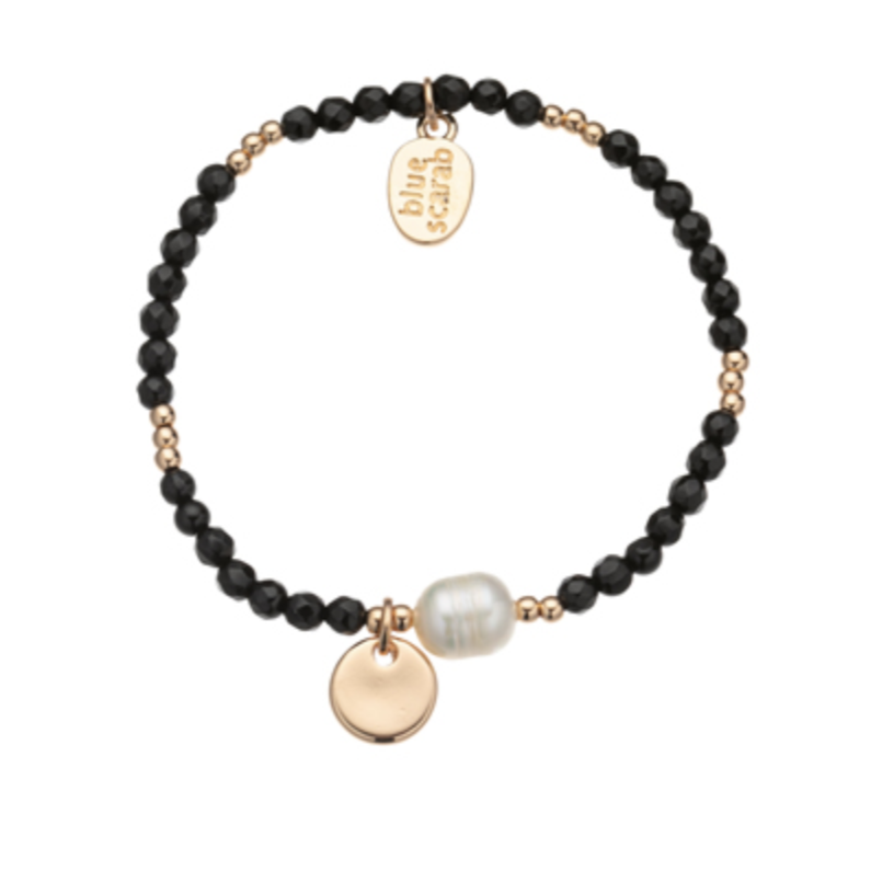 Harper Fado black crystal and gold bracelet