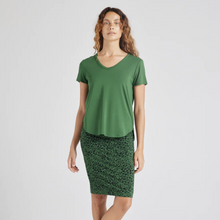 Load image into Gallery viewer, Veronica Bamboo V Neck Forest Green