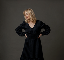 Load image into Gallery viewer, Simone Dress with Navy Stripe